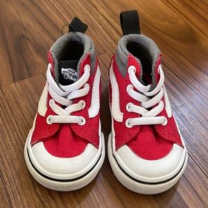 Red & white vans toddlers